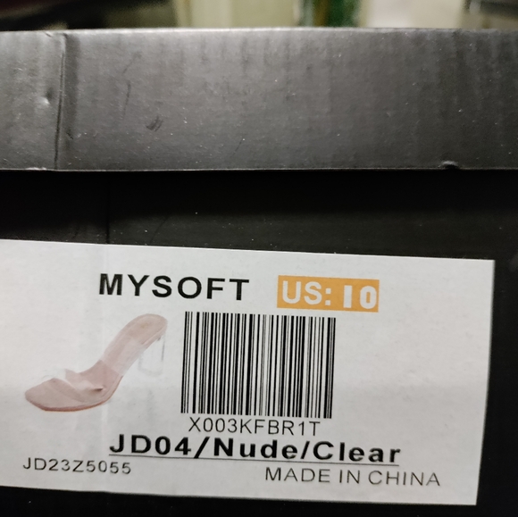 Mysoft Clear Open Toe Heels - Picture 5 of 5